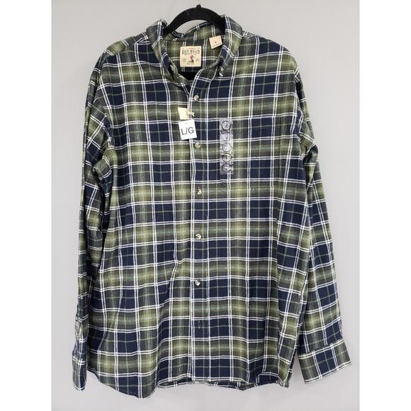 NEW Red Head Flannel Shirt Mens Large Plaid‎ Long Sleeve button up down work - Picture 1 of 5